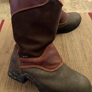 Men’s Timberland water proof steel toe slip on boots